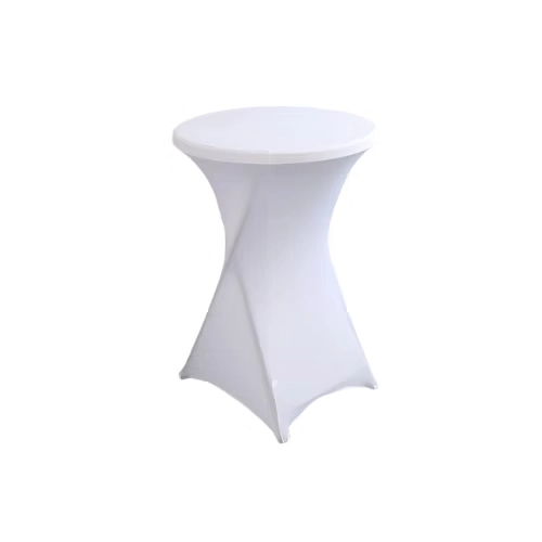 Location housse de mange debout blanche pour votre mariage en Vendée